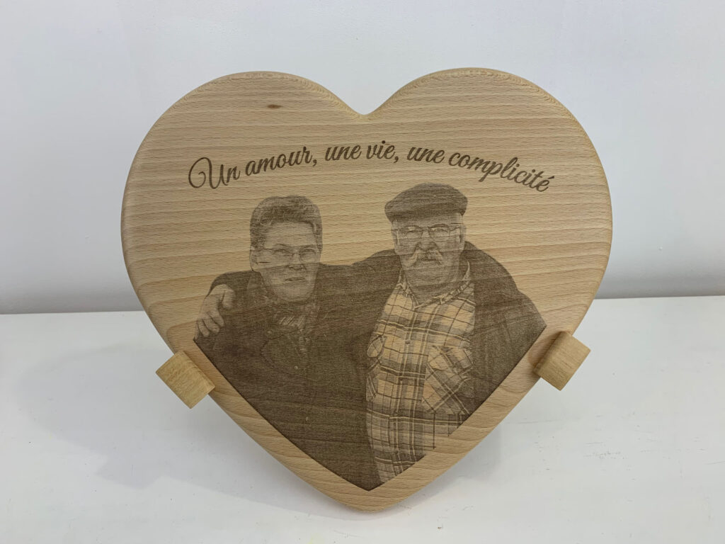 Cœur souvenir personnalisé (format : moyen)