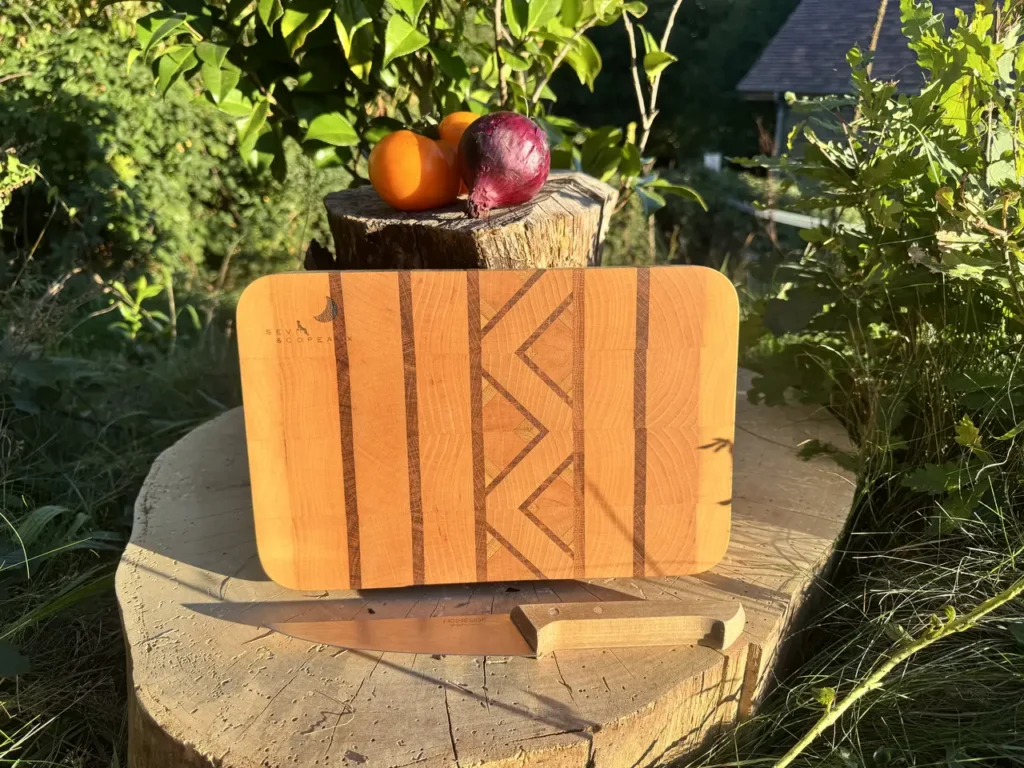 Planche à découper en bois de bout 29,5x19,5x4cm