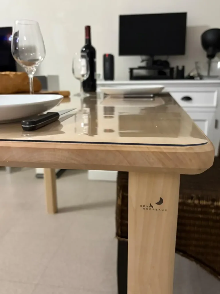 satisfaction client table sur mesure vue5 seve et copeaux