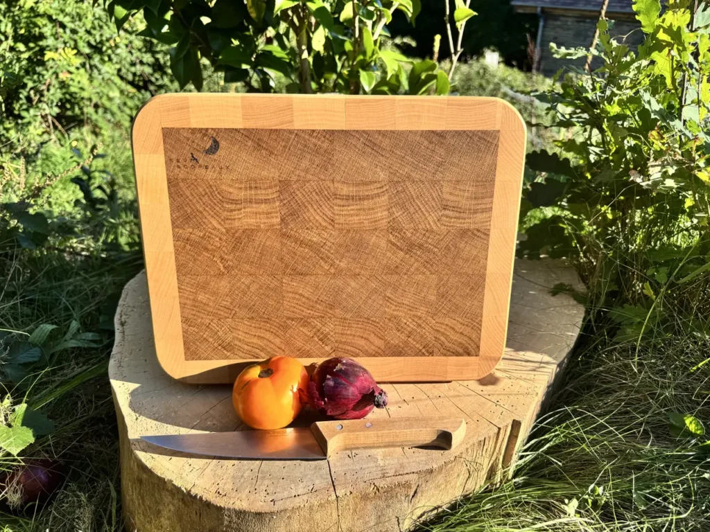 Planche à découper en bois de bout 33,5x26,7x4,7cm
