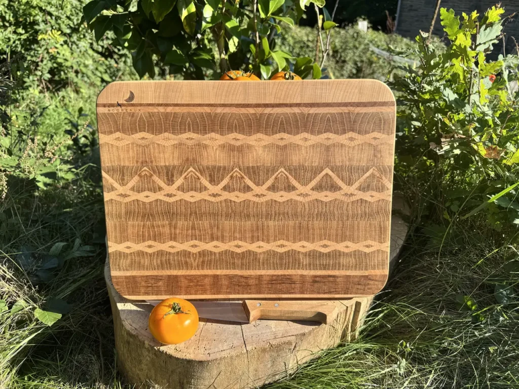 Planche à découper en bois de bout 40,1x30,7x3,3cm